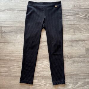 Calvin Klein Black Pinstripe Leggings